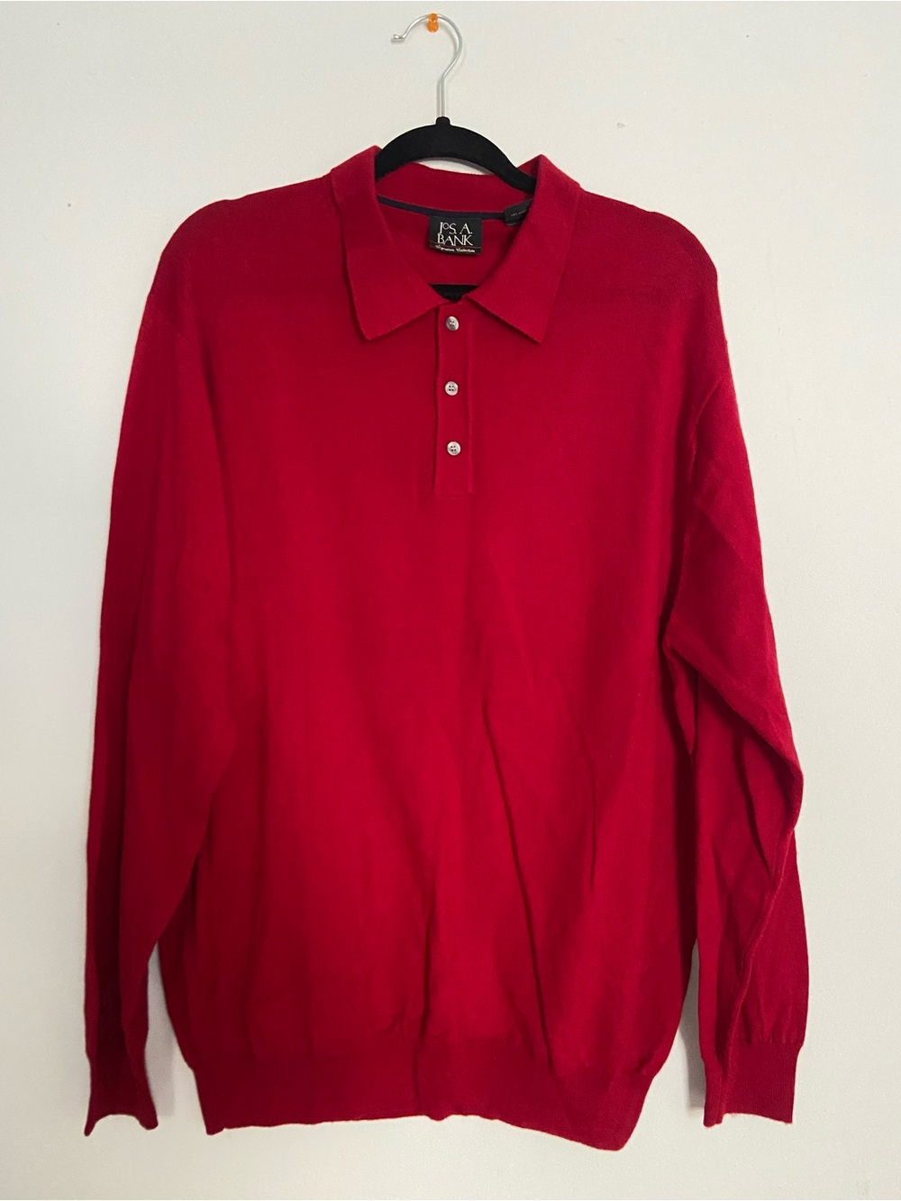 EUC Barely Worn Men's Jos. A. Bank 100% Merino Wool Signature Collar Sweater XL!